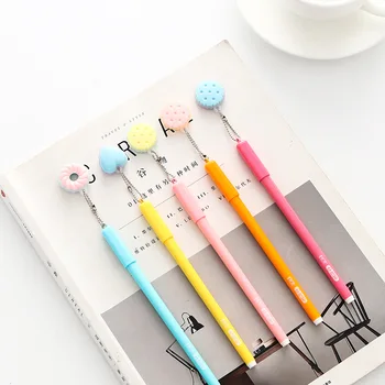 

Sweet Doughnut Candy Cookie Pendant Gel Pen Signature Pen Escolar Papelaria School Office Supply Promotional Gift