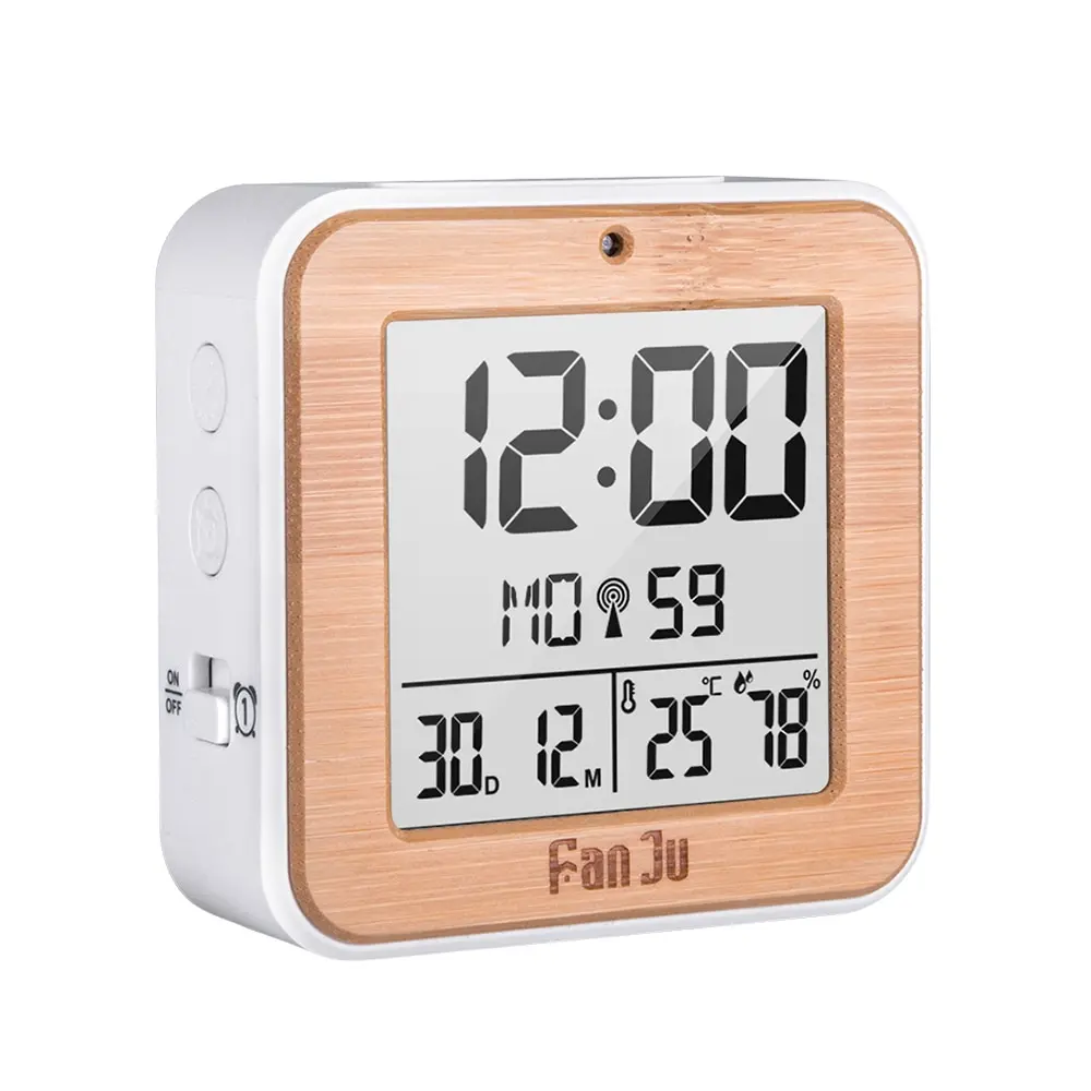 Mini Portable Digital Wall Clock Temperature Humidity Dual Display LCD Digital Clock Snooze Date thermometer Desk Table Clock
