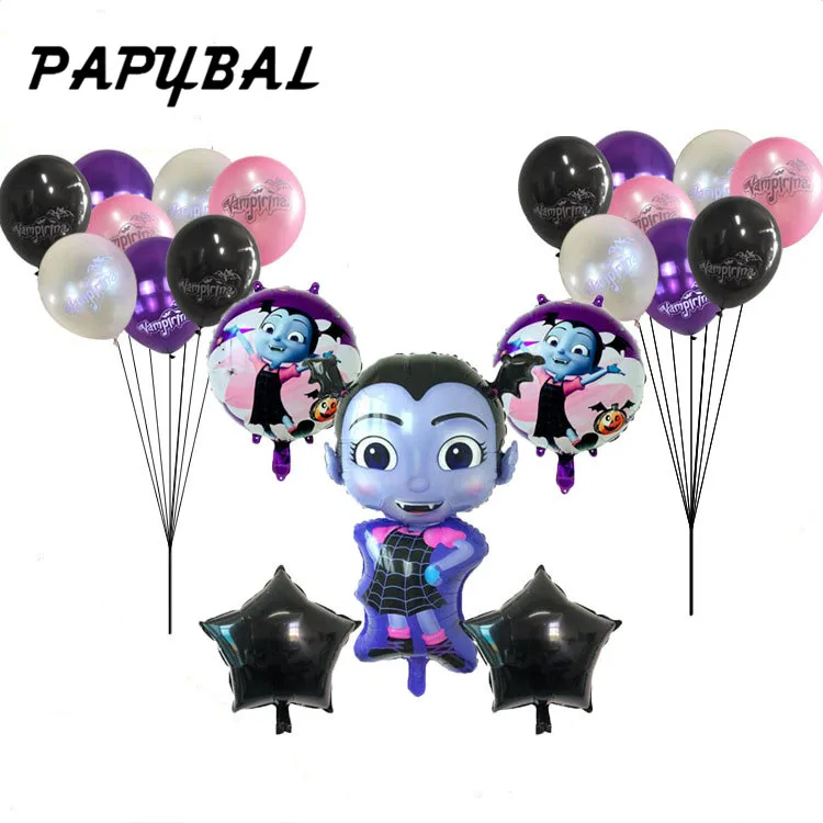 5/20 piezas chica vampiro bruja del Pentagram helio Globos niños juguetes Globos Halloween parte látex Vampirina globo Decoración