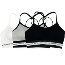 Лидер продаж, Женская лента, английская буква, бесшовный пуш-ап, сексуальный бюстгальтер для занятий фитнесом спортом в тренажерном зале, спортивный бюстгальтер