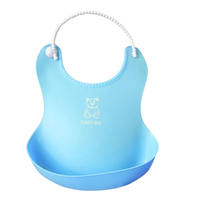

Baby Infant Toddler Waterproof Silicone Bib Infants Feeding Lunch Roll-up Apron