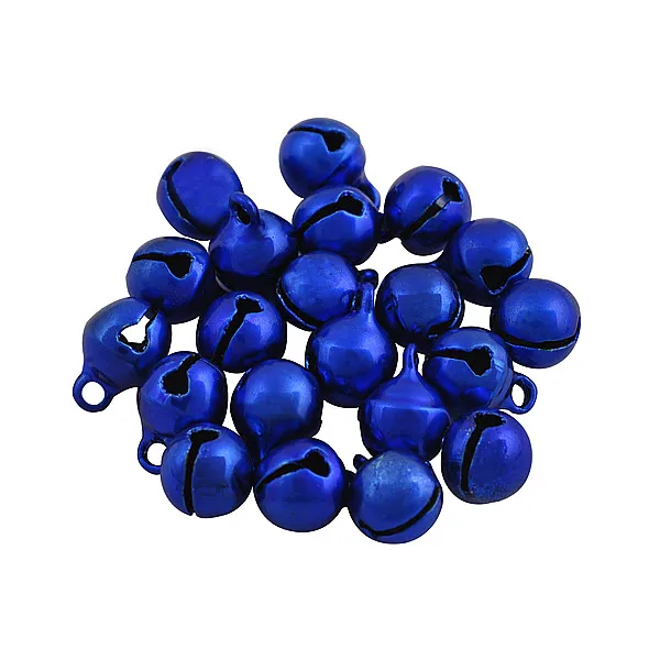 9*6 мм свободные железные шарики Маленькие колокольчики веселое Рождественское украшение для елки украшение для дома 40 шт./лот ly - Цвет: Blue