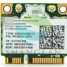 Двухдиапазонный 6230AN 62230AN 62230ANHMW 300 Мбит/с+ BT3.0 Половина мини PCIe WLAN Беспроводная wifi карта