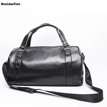 Сумка унисекс из натуральной коровьей кожи, Большая вместительная упаковка,, мужская сумка для переноски багажа, дорожная сумка, спортивная деловая сумка LY50