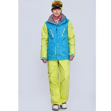 GSOU снежной Для Мужчин's лыжный костюм зимние теплые утепленный лыжный костюм, для спорта на открытом воздухе для активного отдыха и развлечений из Для мужчин водонепроницаемый ветрозащитный лыжный костюм, комплект одежды, верхняя одежда для