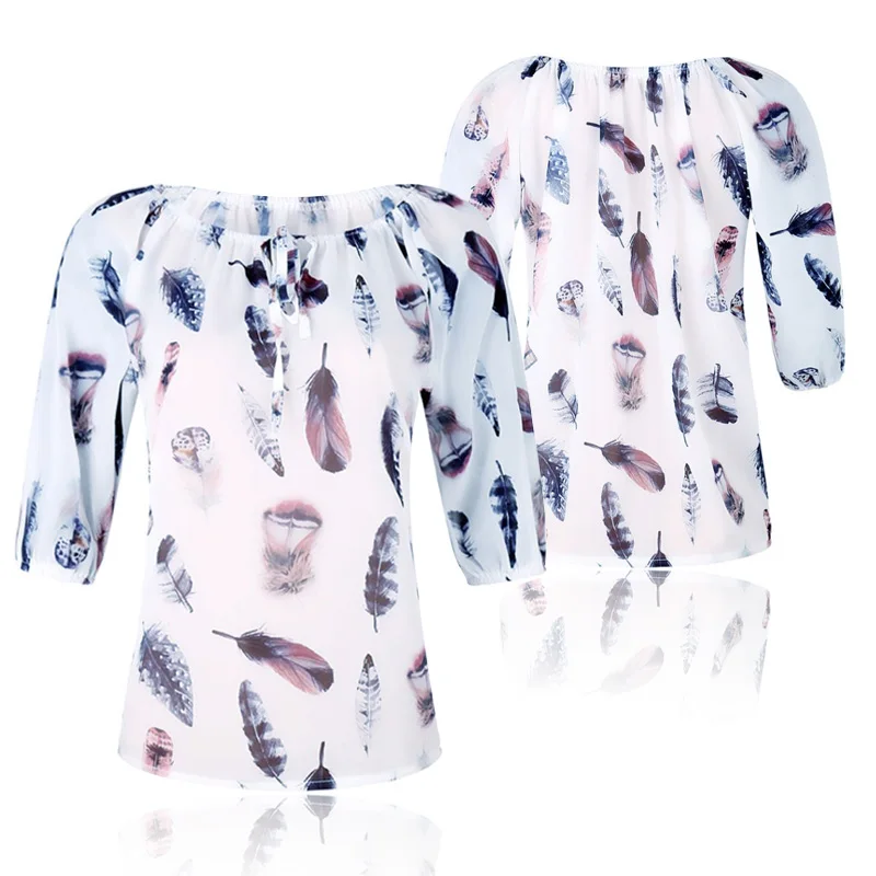 Шифоновая Блузка Удобная Chifon офисная рубашка мягкая плюс размер джинсы женские топы легкие v-образный вырез домашние рубашки