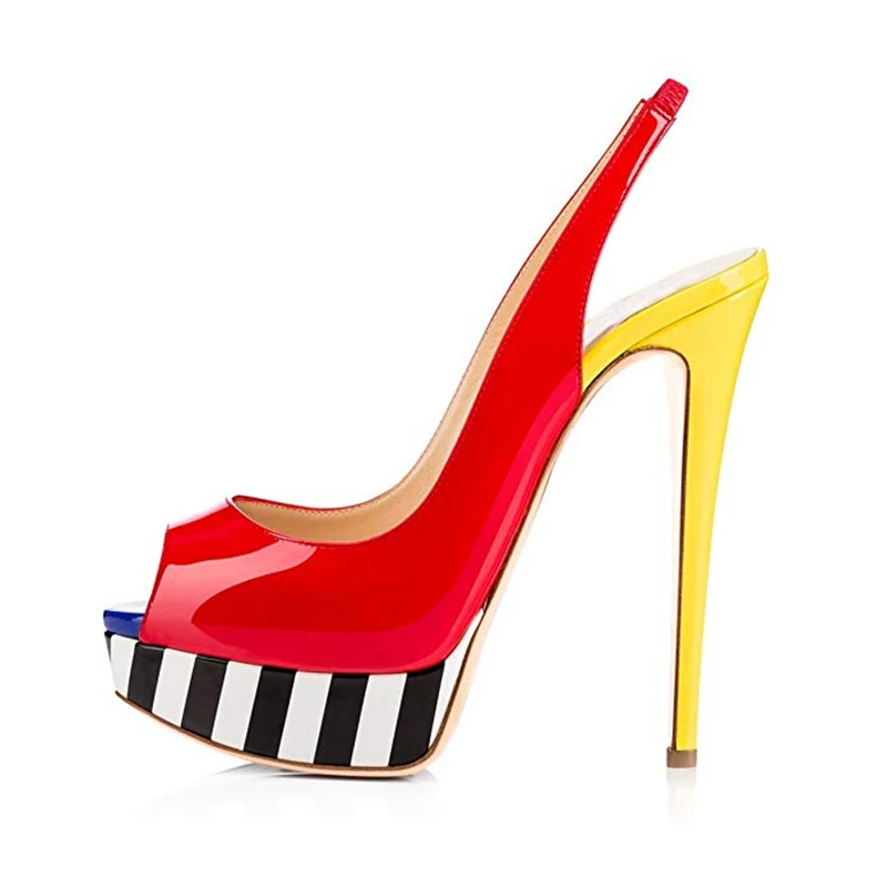 Karinluna/ г., большие размеры 45, брендовые Дизайнерские летние вечерние туфли женские пикантные туфли-лодочки на очень высоком каблуке, с открытым носком, на платформе, сандалии