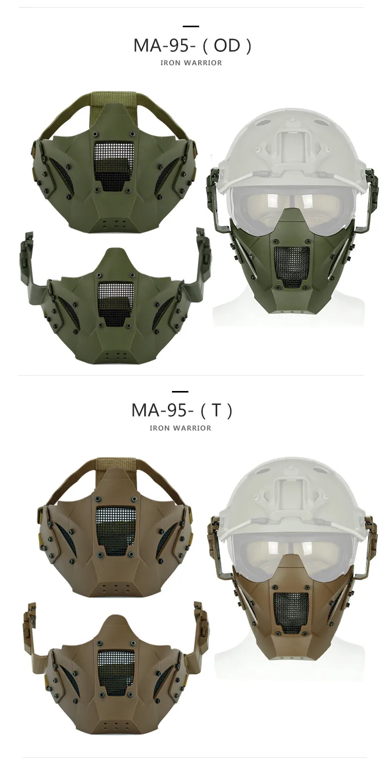 Тактические; на пол-лица Airsoft Пейнтбол Маска армии Военная Униформа стрельба маски для век защитный Охота CS Wargame шлем оборудования