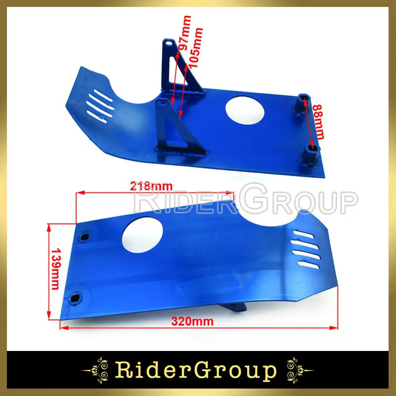 Blue Aluminum Engine Skid Plate For Chinese 50cc 70cc 90cc 110cc 125cc