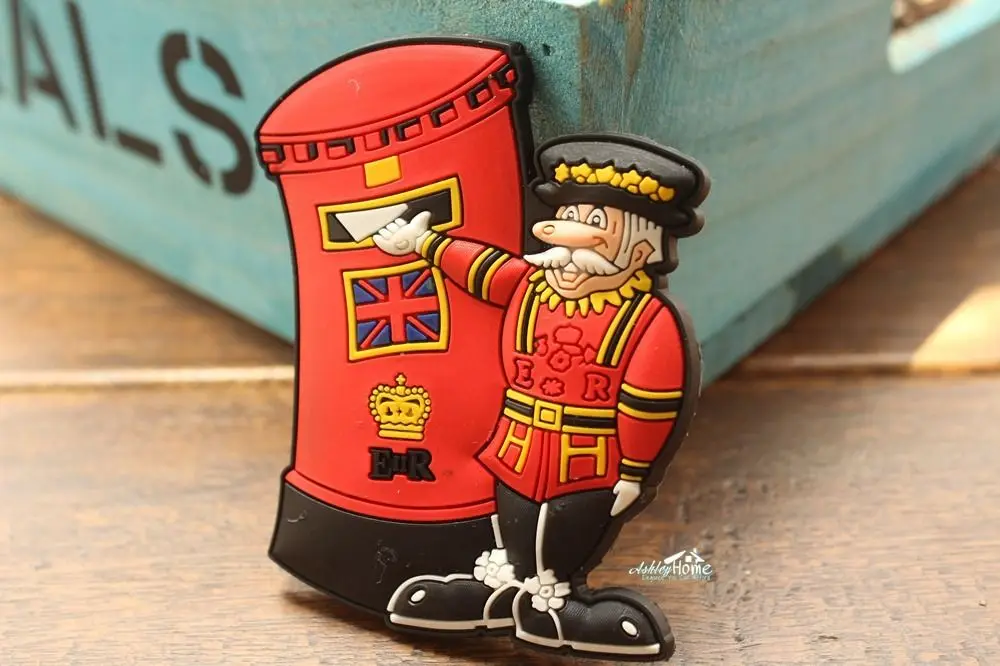 Королевский почтовый ящик Великобритании Mailman Лондон Забавный резиновый сувенир холодильник подарок, магнит