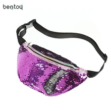 Модная женская поясная сумка Русалочка с блестками для путешествий, денег, телефона, Фанни, нагрудная сумка для девочек-подростков, блестящая поясная сумка на плечо