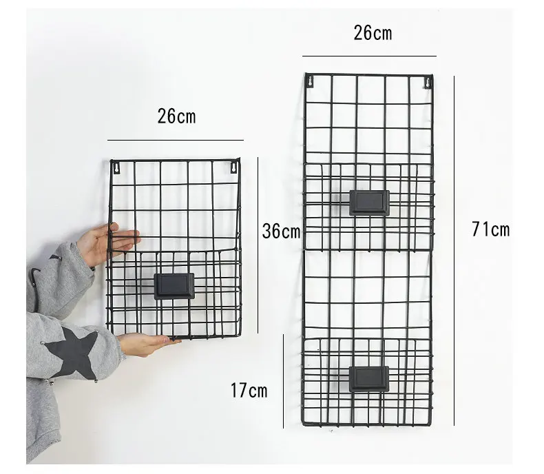 Скандинавские украшения для дома настенная корзина для хранения журналов Цветочная корзина настенная сетка металлическая проволочная корзина