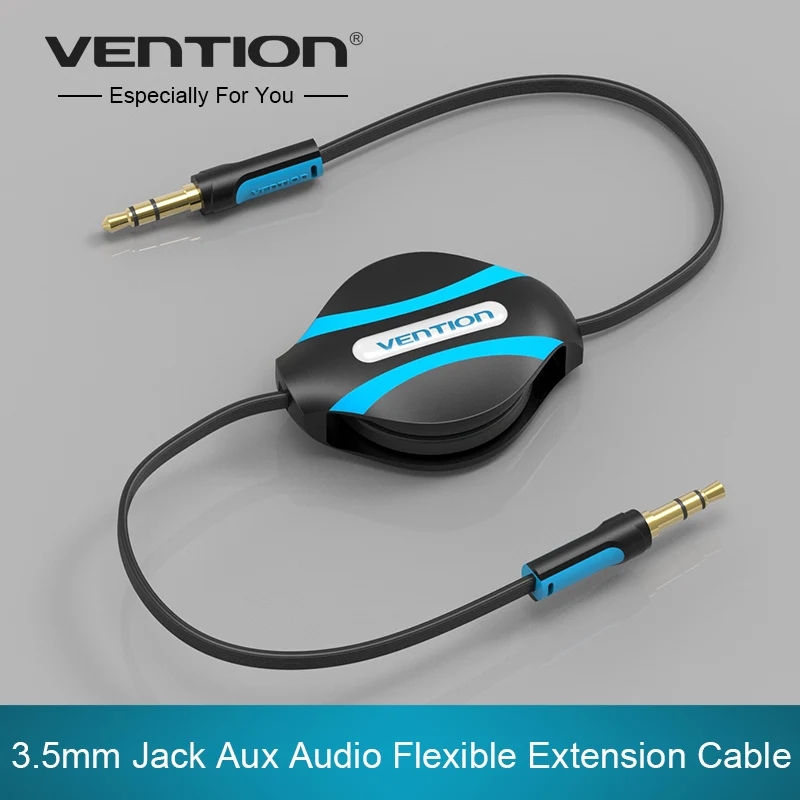 

Vention 3.5mm Jack Stereo Aux Audio Flexible Extension Cable Retractable Aux Music Line headphone aux cord MP3 CD Player
