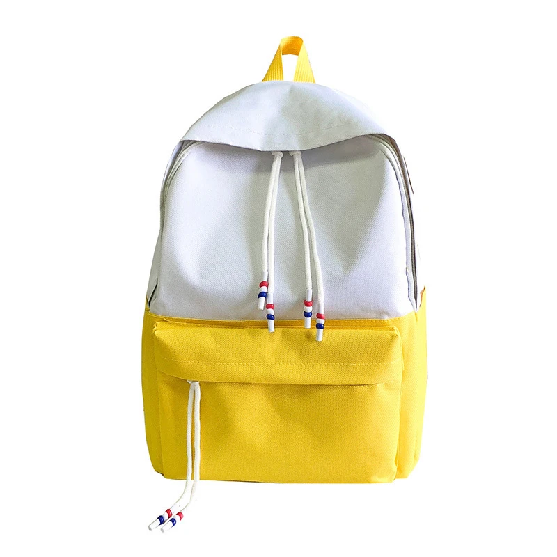 

New Preppy style Women bag large capacity canvas Women backpacks bag casual patchwork color simple students bag