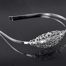 DoreenBeads 5 шт. серебристого цвета филигранные цветочные повязки для волос Длина 38 см, ширина 4,7 мм(B20784), иу