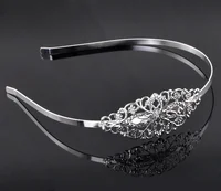 DoreenBeads 5 шт. серебристого цвета филигранные цветочные повязки для волос Длина 38 см, ширина 4,7 мм (B20784), иу - изображение