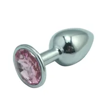 13 color for choose 3.3*8.1CM medium size mini silver metal anal plug butt plug sex toys for men