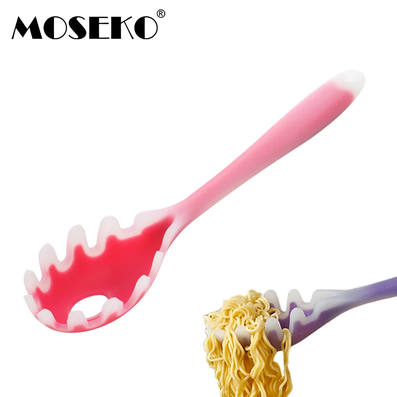 

MOSEKO Silicone Noodles Vermicelli Pasta Scoop Cooking Tool Pasta Noodles Colander Spaghetti Spoon