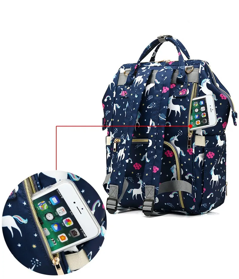 Unicorn Mummy bag multi-function large capacity waterproof backpack Backpack multi-function out of mother-to-child bag15