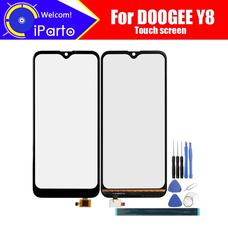 

6.1 inch Doogee Y8 Digitizer Touch Screen 100% Guarantee Original Glass Panel Touch Screen Digitizer For Y8 + tools + Adhesive