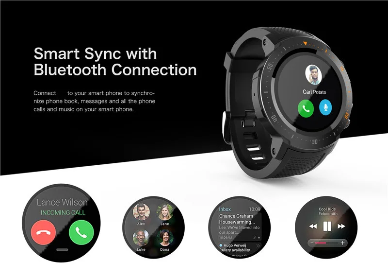4G Смарт наручные часы Android 7,1 MTK6739 530 mAh Спортивные gps монитор сердечного ритма 1 ГБ ОЗУ 16 Гб ПЗУ Смарт-часы с камерой для подарка