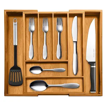 

Environmental protection tray Bamboo Wood Cutlery Tray Drawer Utensil Organizer