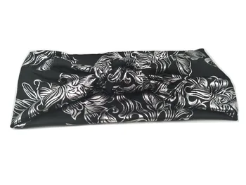 

J173199 fashion shimmer flower figure,stretchy cotton knot headband, hair accessories for women