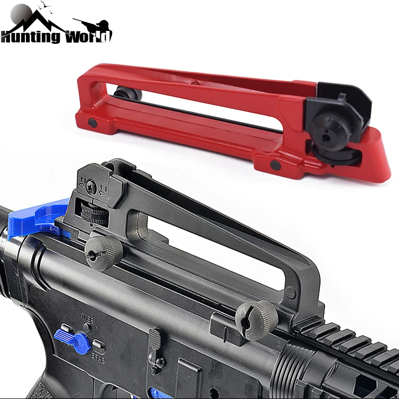 

Tacitcal Detachable Adjustable Quick Release Carry Handle w/ Dual Aperture A2 Rear Iron Sight for Airsoft M4 M16 AR15 Hunting