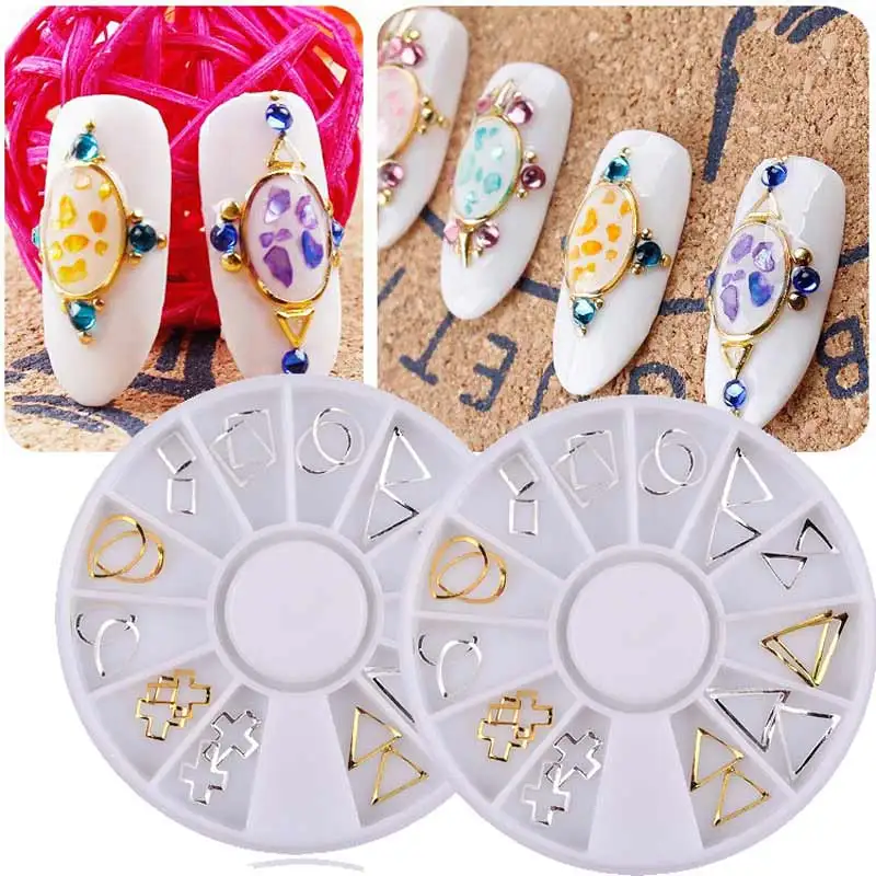 

1Pcs Nail Art Deco 3D Metal Nail Sticker Rhinestones Nail Art Accessories Shiny Hollow Metal Jewelry Decorations for Nails
