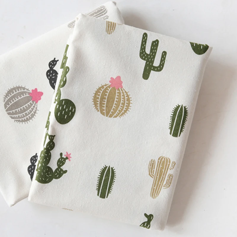 Хлопчатобумажная и льняная ткань с принтом растений хлопковая холщевая Ткань DIY швейная стеганая Подушка Диван Ткань текстильный материал