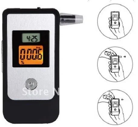 

Digitals lcd display breathalyzer breath alcohol tester with 3pcs Mouthpieces free shipping