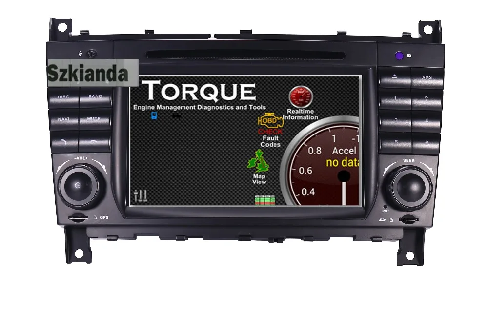 Top 7"Android 9.0 Car DVD for Mercedes Benz C Class W203 2004-2007 c200 C230 C240 C320 C350 CLK W209 2005 Sat Navi GPS Radio WiFi 24