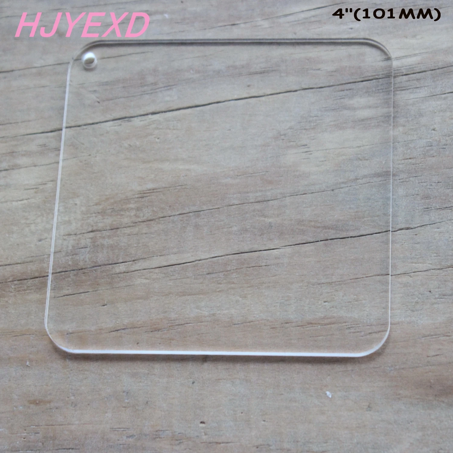 

25MM/30MM/50MM/63MM/76mm /101MM Blank Clear Acrylic Square Key Chain Round Edge Wedding Tags Save Date 3"-AC1057