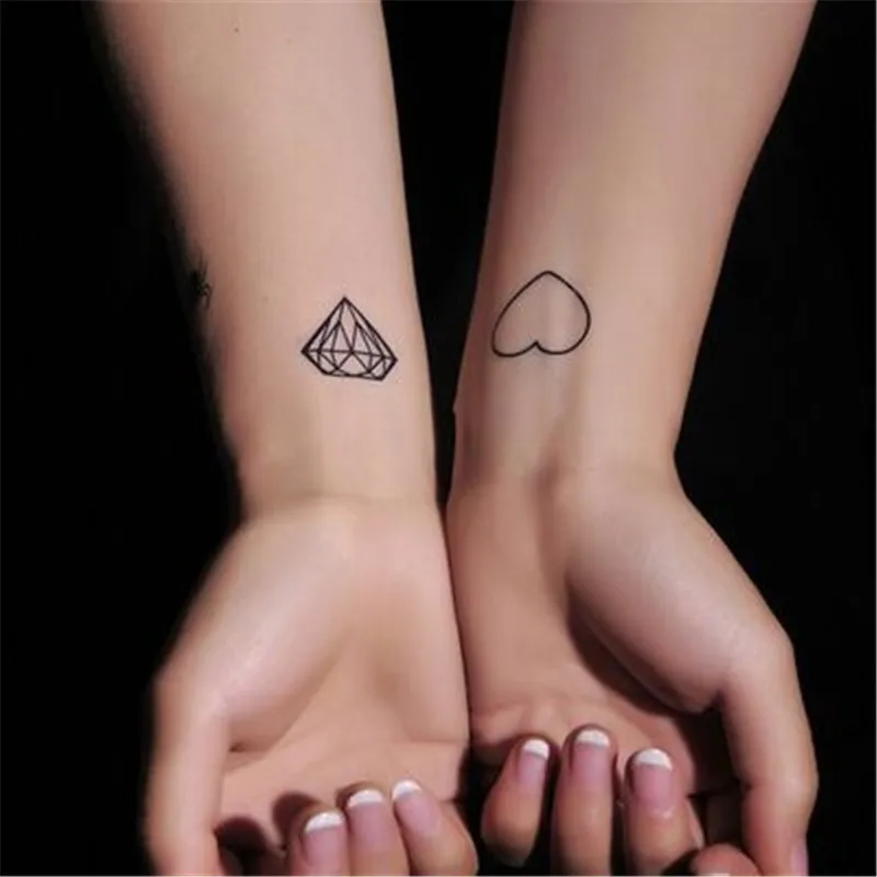 

10 patterns blue color heart Diamonds new fashion waterproof temporary tattoo sticker tatoo tatto women flash fake henna WM075