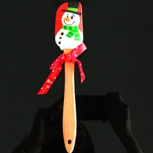 Силиконовые термостойкие шпатели с деревянной ручкой выпечки отделка Пособия по кулинарии инструменты для тортов печенье в случайном Дизайн