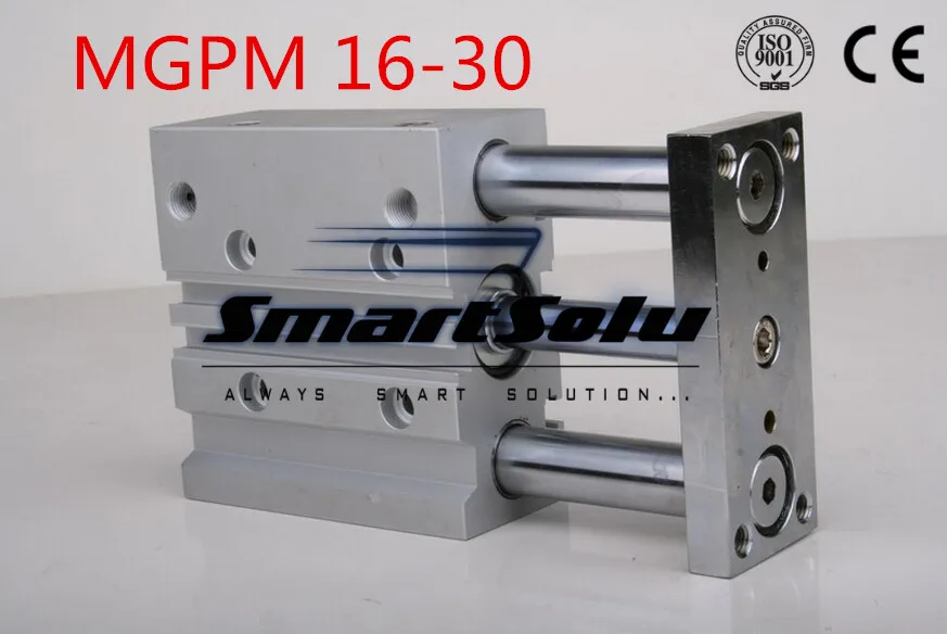 Free Shipping MGPM 16-30 double acting pneumatic cylinders compact guide slide bearing smc type three rod air cylinder | Обустройство
