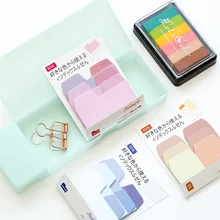 Colorful Simple Gradient Color Self-Adhesive N Times Indexes Memo Pad Sticky Notes Post It Bookmark School Office Supply
