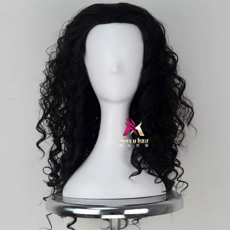 cobre marrom cor preta encaracolado cabelo halloween cosplay traje peruca adulto