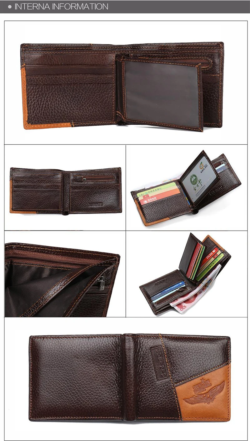 Мужской кошелек из натуральной кожи с зажимом для денег, кошелек для кредитных карт, карманные бумажники для монет