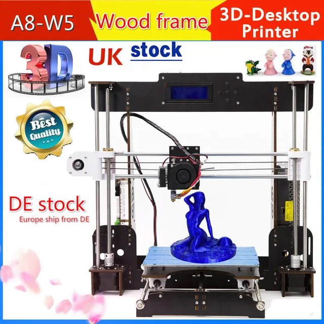 Best Value A8 3D printer MK8 Extruders Upgraded High Precision for Beginners PLA / ABS for Student Power Failure Resume Printing
