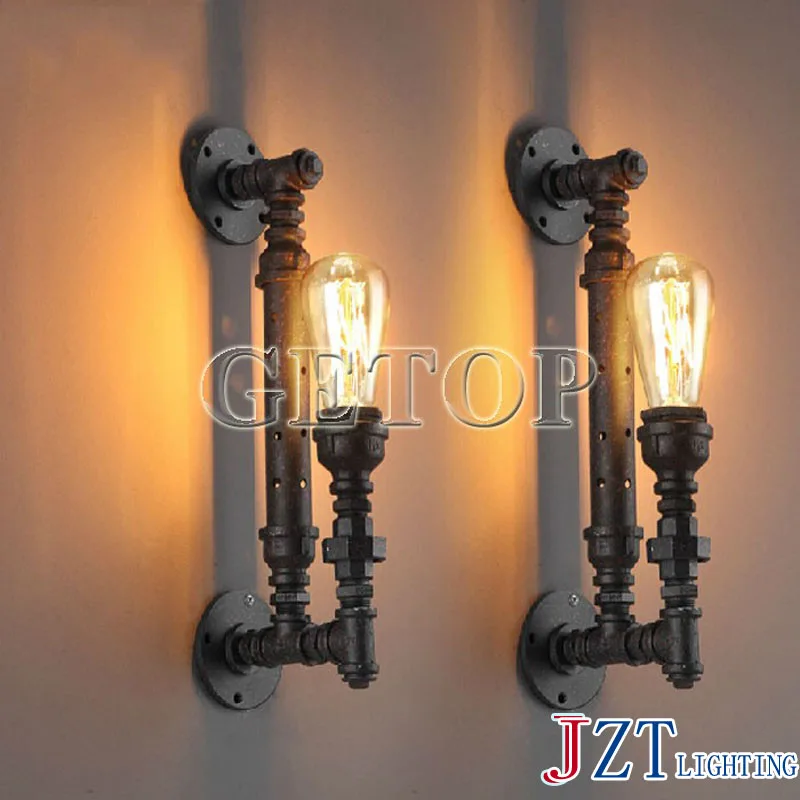 

J best price pipe wall lamps American industrial light restoring ancient lamp European creative stair lamp water pipe lamp