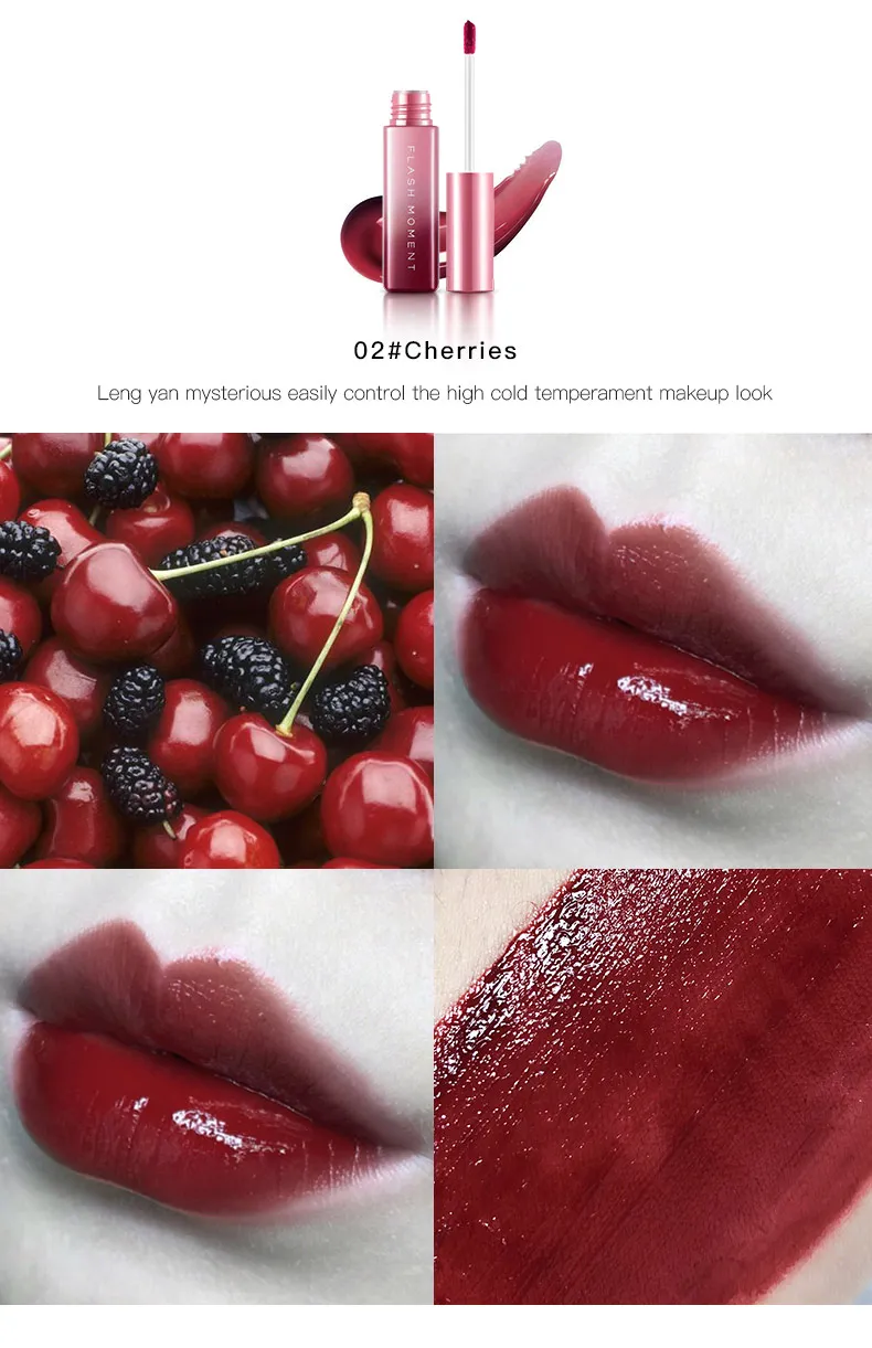 Сексуальный Увлажняющий блеск для губ цвета красного вина, темной ягоды, стойкий водостойкий блеск для губ, блестящий профессиональный косметический блеск