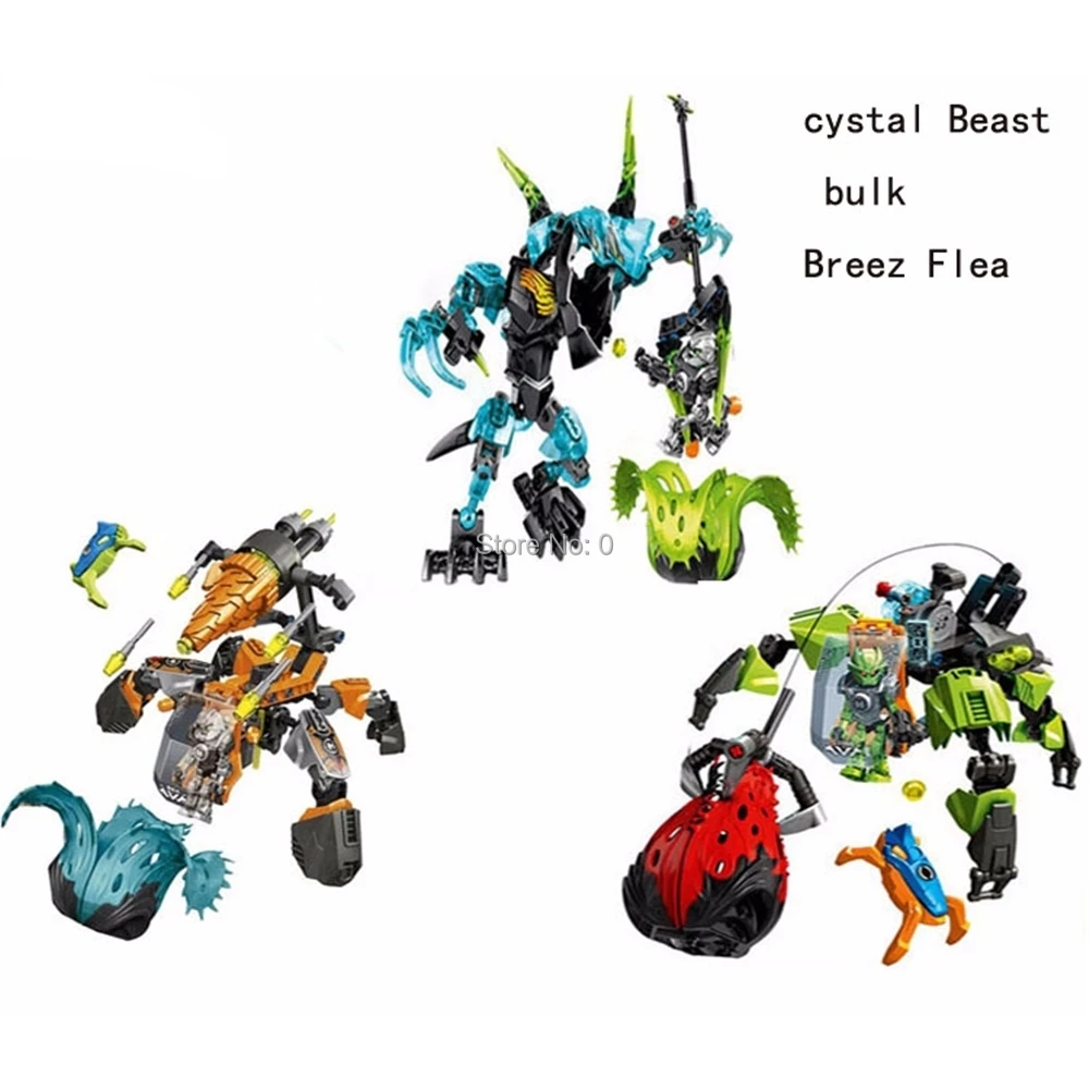 

10505-10507 bulk drill machine/crystal beast vs. bulk/ breez machine hero factory 6 building block Bricks Toy