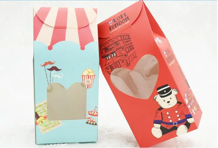 6.5*8*17 см Торт Коробки с окном Печенье Cookie свадебные конфеты в подарочной коробке