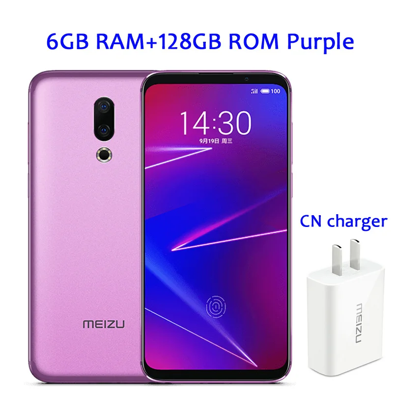 Глобальная прошивка Meizu 16, 6 ГБ ОЗУ, 128 Гб ПЗУ, 16X16 X Смартфон Snapdragon 710, четыре ядра, 6,0 дюймов, 2160x1080 P, полноэкранная поддержка OTA - Цвет: 6GB 128GB Purple