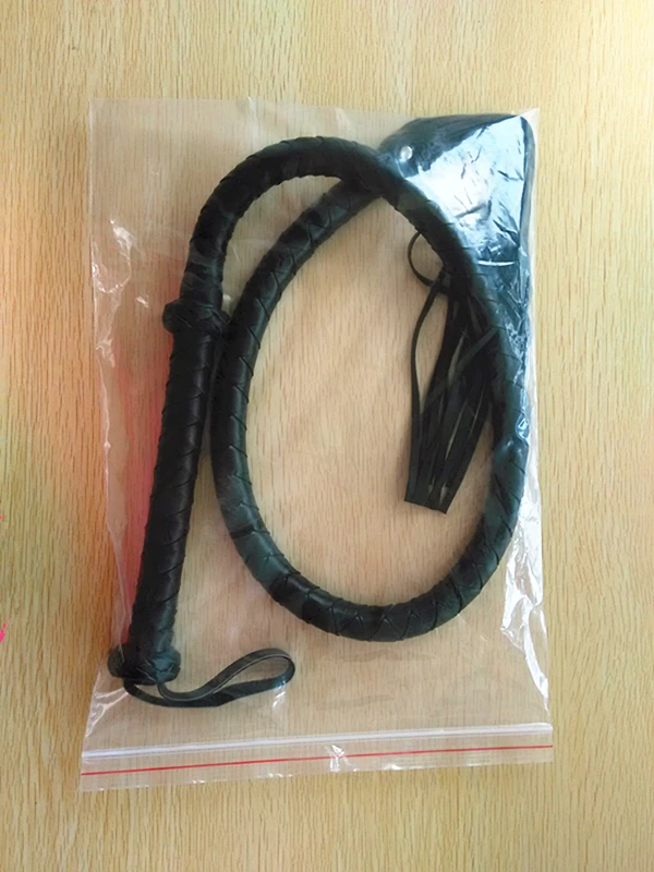 

New 59" Movie Style Flogger Roleplay Faux Leather Handle Bullwhip Costume Whip