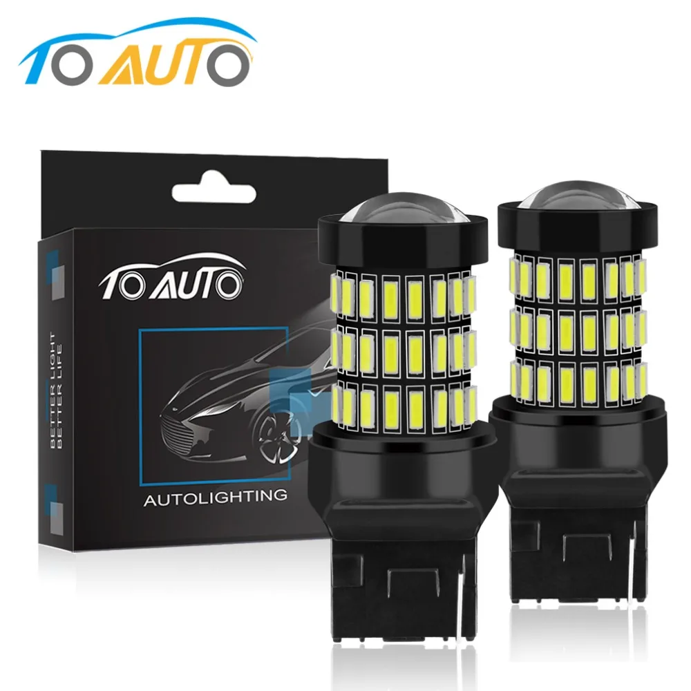 2шт T20 7440 W21W светодиодный 7443 SRCK W21/5W лампы WY21W 12V 1200LM автомобильные огни поворотные