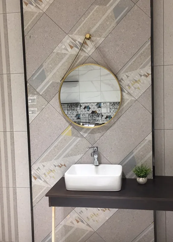 Железное Настенное подвесное индивидуальное круглое зеркало, креативное зеркало для ванной комнаты, простое модное туалетное зеркало для ванной комнаты ZSP12291