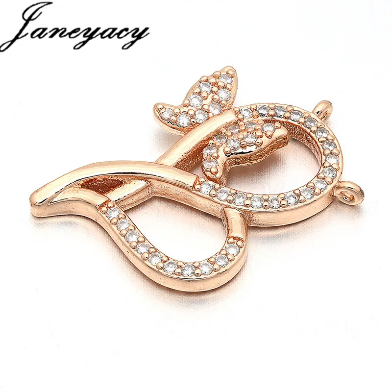

Fashion Brass Love Zircon Pendant Accessories Connector DIY Women Necklace Earrings Pendant CZ Accessories Jewelry L26*W17mm