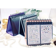 

New Desk Calendar Nail Sticker Collecting Albums Showing Tool 68pcs Water Decals Storage Nail Art Holder Display